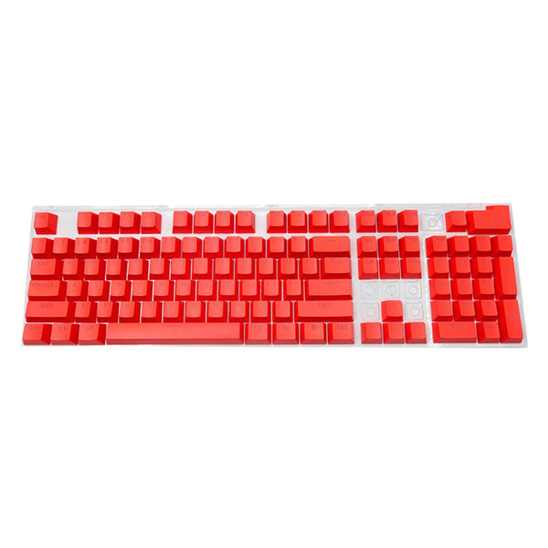 104 Key Red Color Translucent Keycaps Set