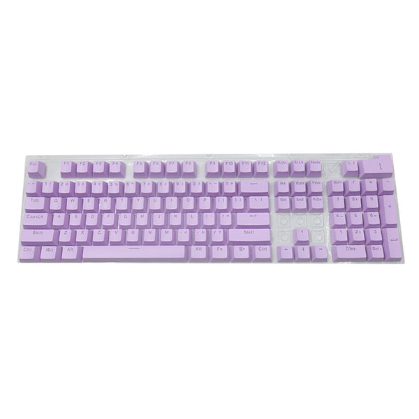 Translucent Purple Keycaps 104 Key Single Color Keycaps Set for Mechanical Keyboards