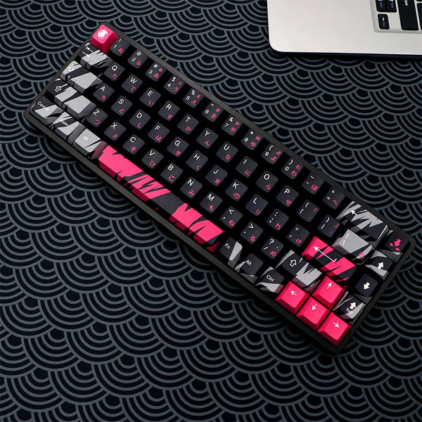 152 Key Tear Camo Design Keycaps Cherry Profile for Mechanical Keyboards