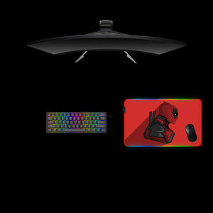 Deadpool Red Design M Size RGB Illuminated Gamer Mousepad