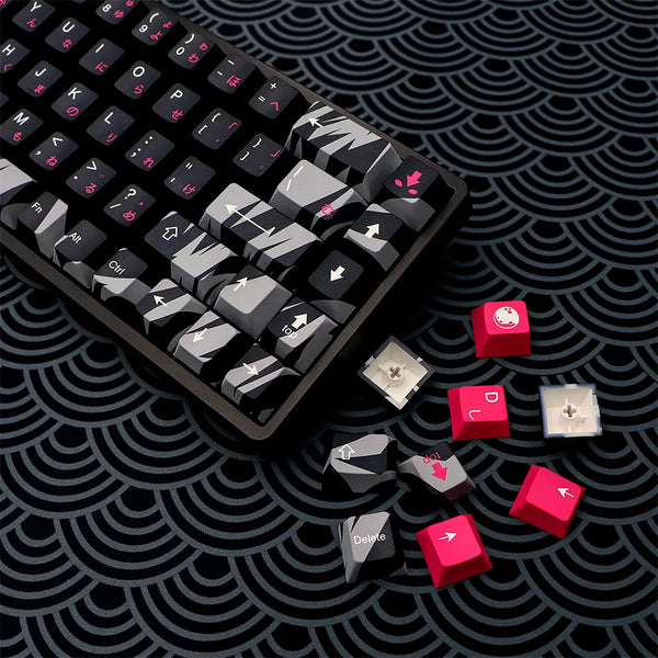 Tear Camo Design Keycaps Cherry Profile for Mechanical Keyboards