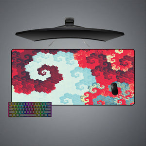 Abstract Art Fractals Design XL Size Gaming Mouse Pad, Computer Desk Mat