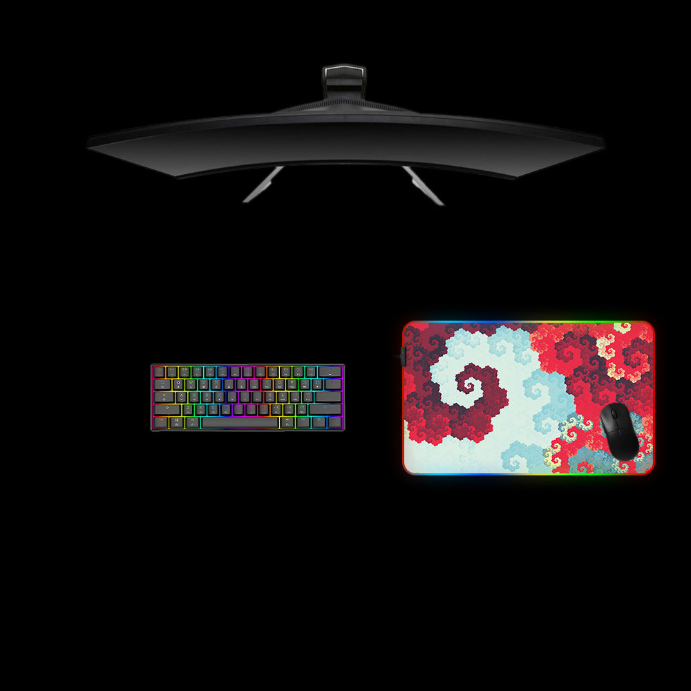 Abstract Art Fractals Design M Size RGB Gaming Mouse Pad, Computer Desk Mat