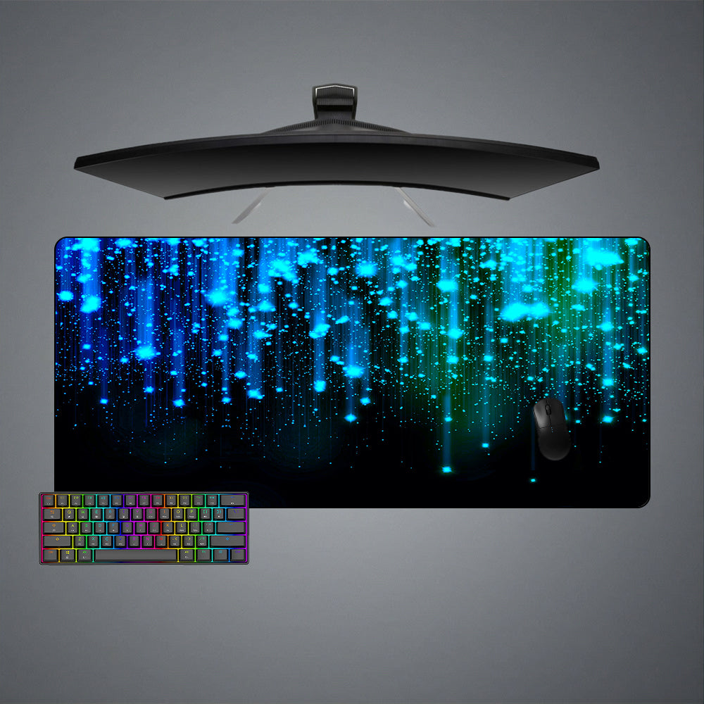 Abstract Art Starfall Design XL Size Gamer Mouse Pad, Computer Desk Mat