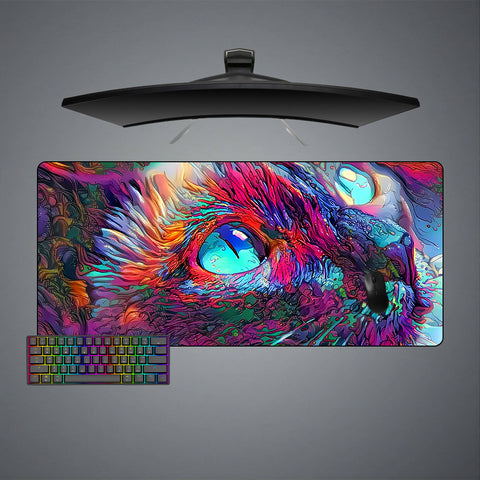 Abstract Cat Design Large Size Gamer Mouse Pad