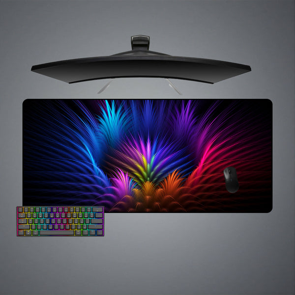 Abstract Feathers Design XL Size Gaming Mouse Pad, Computer Desk Mat