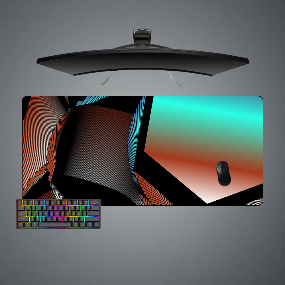 Abstract Geometry Design XXL Size Gaming Mouse Pad