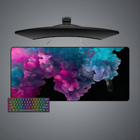 Abstract Smoke Design XL Size Gaming Mouse Pad, Computer Desk Mat