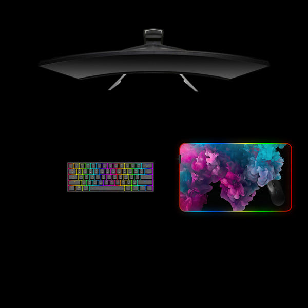 Abstract Smoke Design M Size RGB Gaming Mouse Pad, Computer Desk Mat