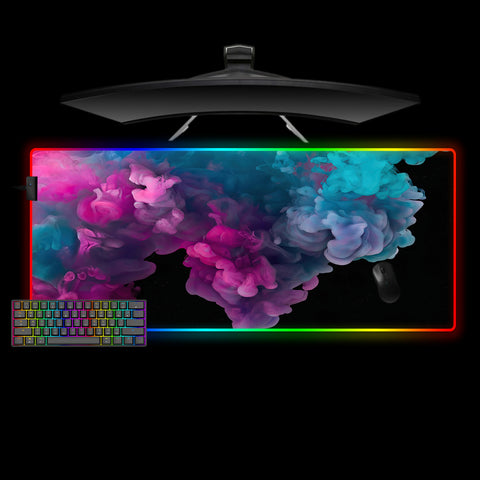 Abstract Smoke Design XL Size RGB Gaming Mouse Pad, Computer Desk Mat