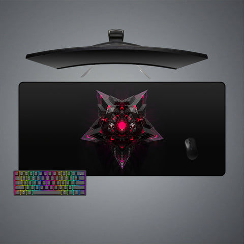 Abstract Star Geometry Design XL Size Gamer Mouse Pad, Computer Desk Mat