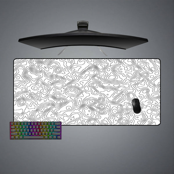 Abstract Terrain Design XL Size Gaming Mouse Pad, Computer Desk Mat