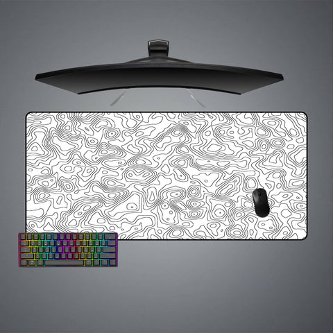 Abstract Terrain Design XL Size Gaming Mouse Pad, Computer Desk Mat