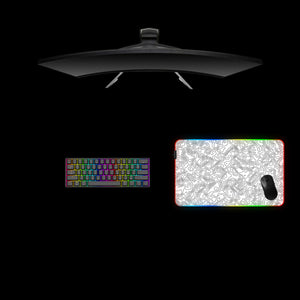 Abstract Terrain Design Medium Size RGB Backlit Gaming Mouse Pad, Computer Desk Mat