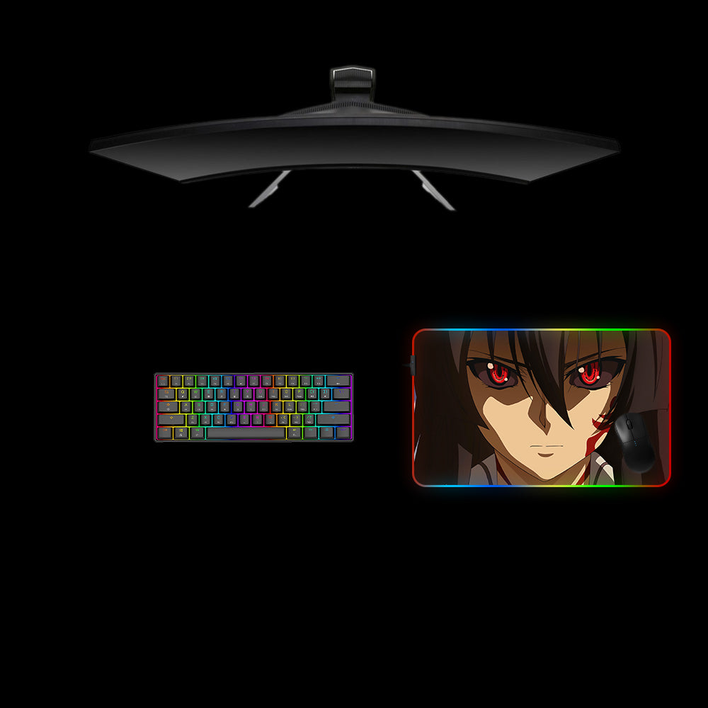 Akame Eyes Design Medium Size RGB Lit Gamer Mouse Pad