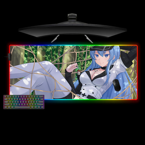 Akame Ga Kill Esdeath Design XXL Size RGB Lit Gamer Mouse Pad, Computer Desk Mat