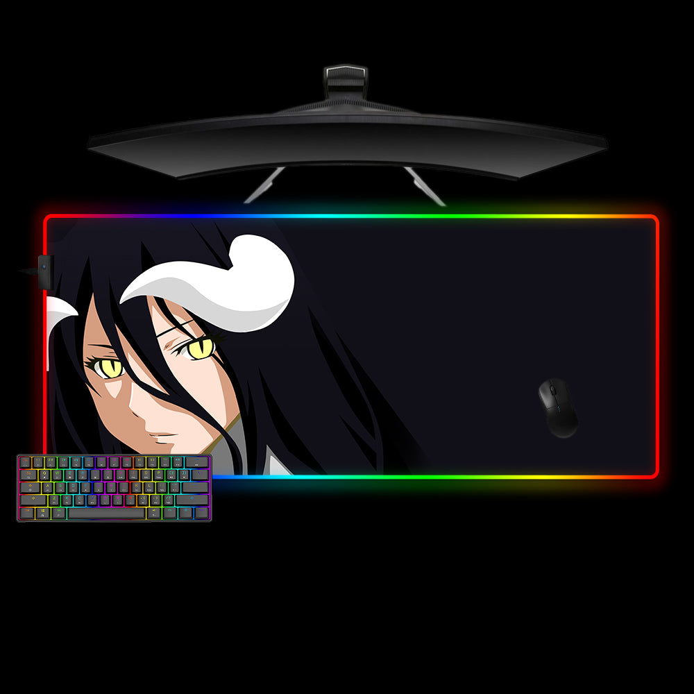 XXL size RGB lit gamer mousepad with Albedo Horns printed design