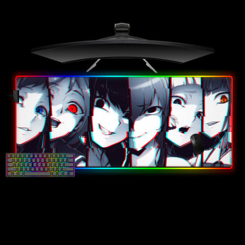 Anime Girl Glitch Collage Design XL Size RGB Mouse Pad