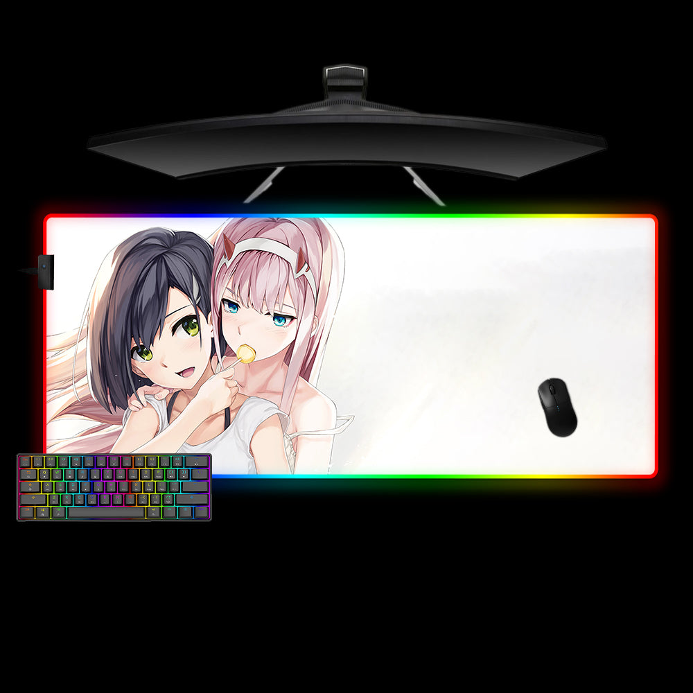 Anime Girls Lollipop Design M-XXL Size RGB Gamer Mouse Pad