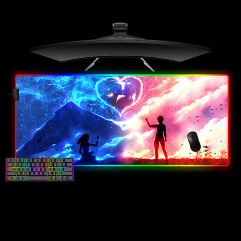 Anime Love Design XXL Size RGB Lit Gaming Mouse Pad