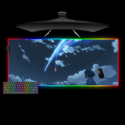 Anime Sky Design XXL Size RGB Light Gaming Mouse Pad
