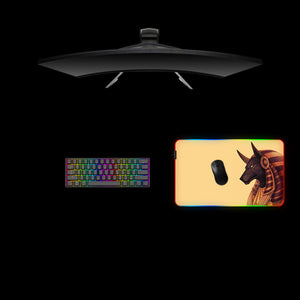 Anubis Design Medium Size RGB Illuminated Gaming Mouse Pad