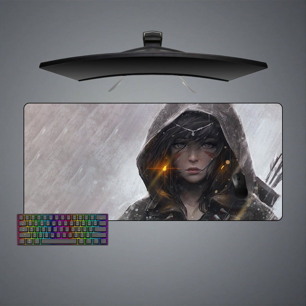 Archer Girl Design XL Size Gamer Mouse Pad, Computer Desk Mat