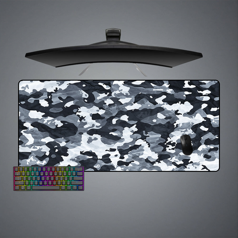 Arctic Camouflage Design XL Size Mouse Pad