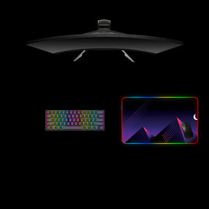 Artistic Pyramids Design Medium Size RGB Lit Gaming Mouse Pad