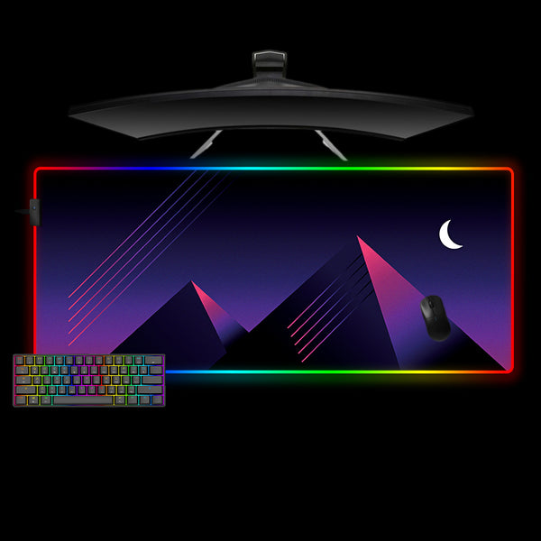 Artistic Pyramids Design XXL Size RGB Lit Gaming Mouse Pad