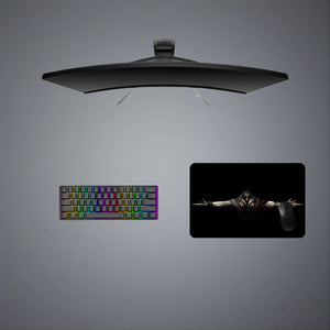 Medium size gamer mouse pad with assassin blades design