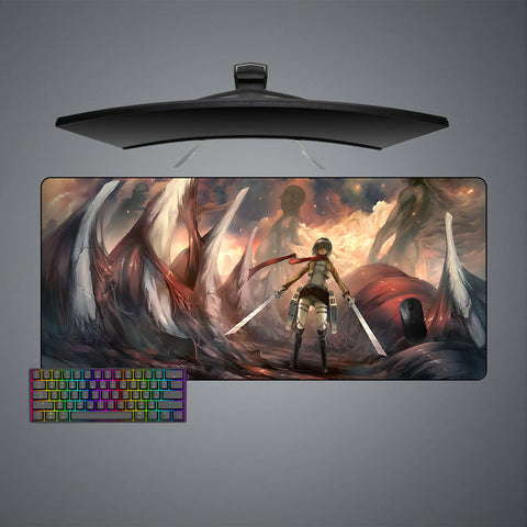 Attack on Titan Bones Design XL Size Gaming Mouse Pad, Computer Desk Mat