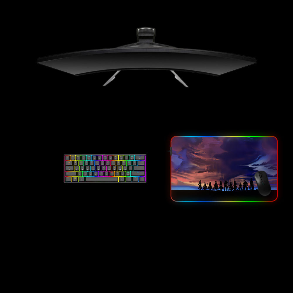 Attack on Titan Sunset Design Medium Size RGB Illuminated Gaming Mouse Pad