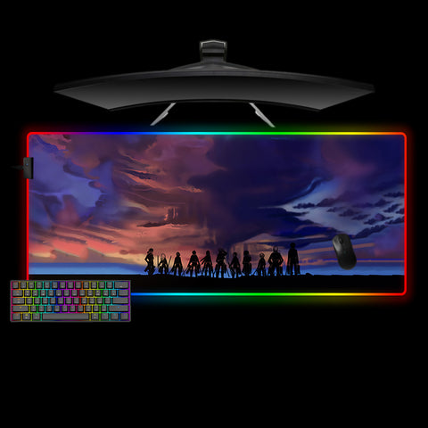 Attack on Titan Sunset Design XXL Size RGB Illuminated Gaming Mouse Pad