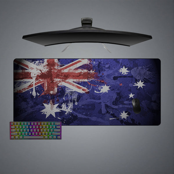 Australia Flag Splash Paint Design XXL Size Gaming Mouse Pad