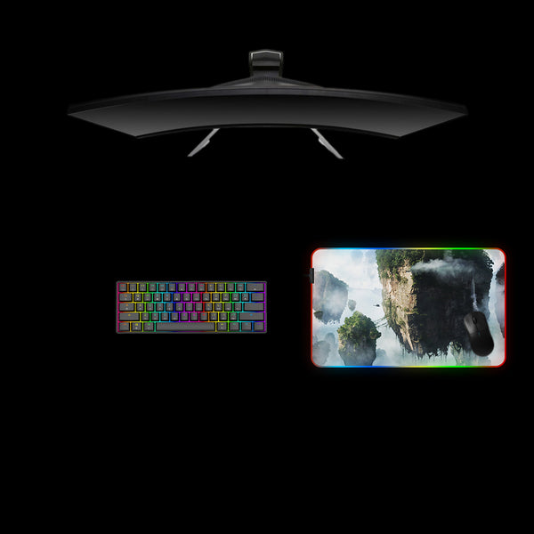 Avatar Floating Island Design Medium Size RGB Lights Gaming Mousepad