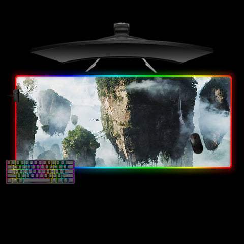 Avatar Floating Island Design XL Size RGB Lights Gaming Mousepad