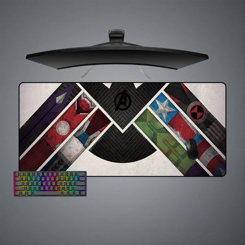Avengers Stripes Design XL Size Gaming Mouse Pad
