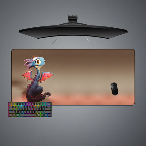 Baby Dragon Design XL Size Gamer Mouse Pad, Computer Desk Mat