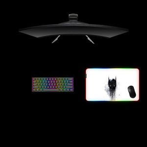 Batman Mask Design Medium Size RGB Light Gaming Mouse Pad