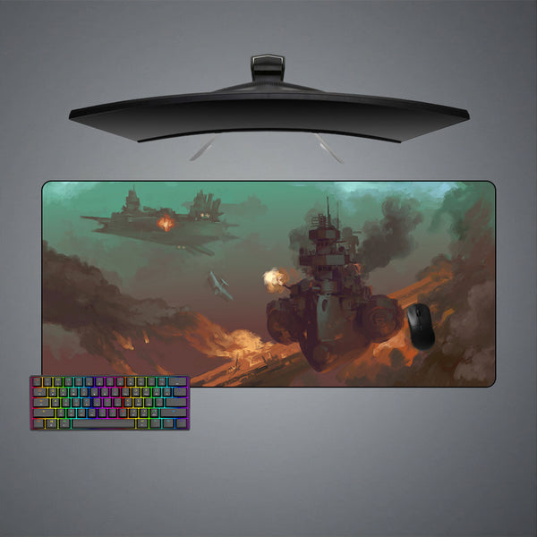 Battleship Design XL Size Gaming Mouse Pad, Computer Desk Mat