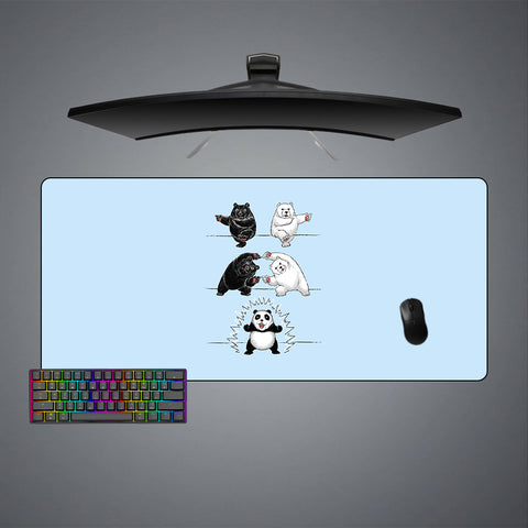 Bear Fusion Dance Design XL Size Gamer Mouse Pad, Computer Desk Mat