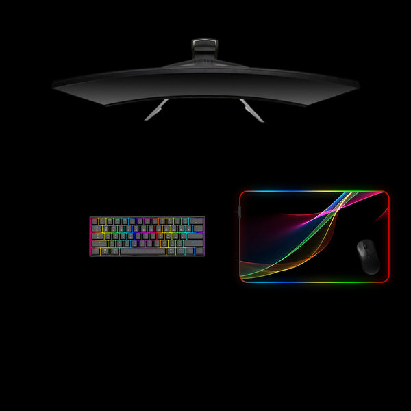 Bending Light Design Medium Size RGB Lit Gamer Mouse Pad