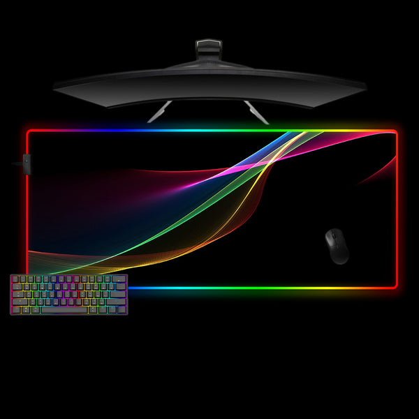 Bending Light Design XXL Size RGB Lit Gamer Mouse Pad