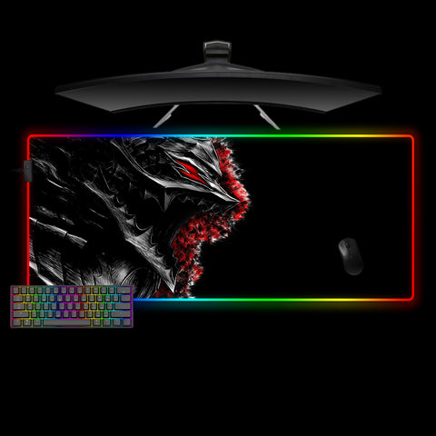 Berserk Armor Design XL Size RGB Light Gamer Mouse Pad