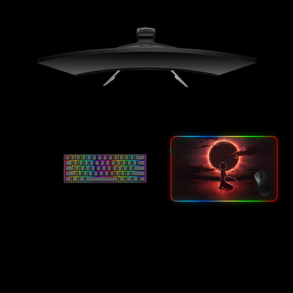 Berserk Eclipse Design Medium Size RGB Light Gaming Mouse Pad