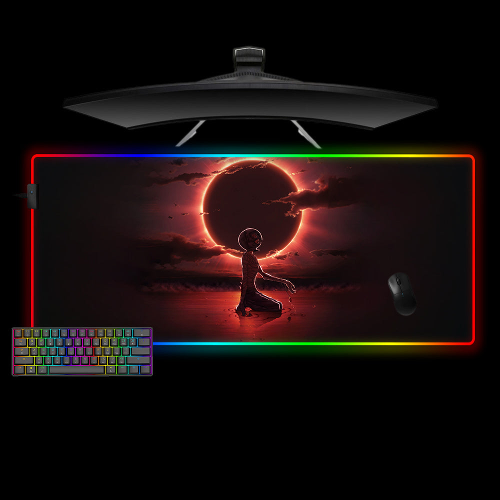 Berserk Eclipse Design XXL Size RGB Light Gaming Mouse Pad