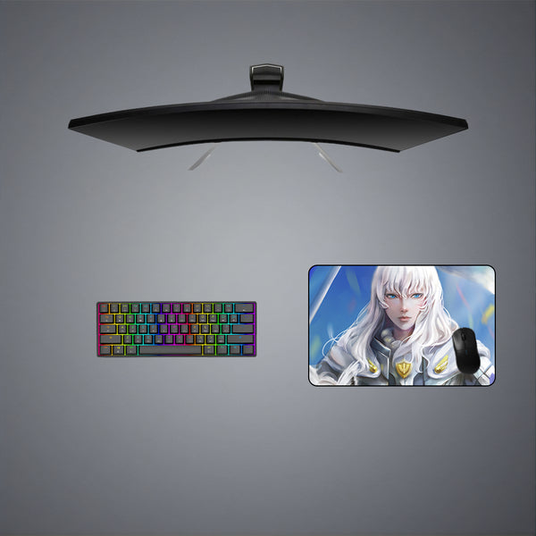 Medium size gamer mouse pad with Berserk Griffith printed design