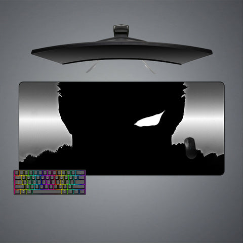 XXL size gamer mousepad with Berserk Guts Eye Black and White printed design