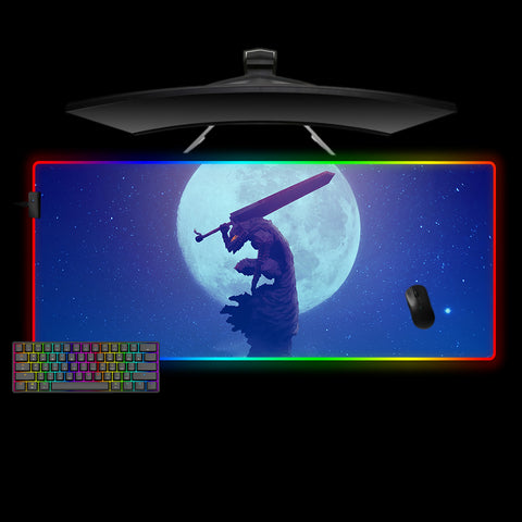 Guts Moon Design XXL Size Gamer RGB Lit Mousepad